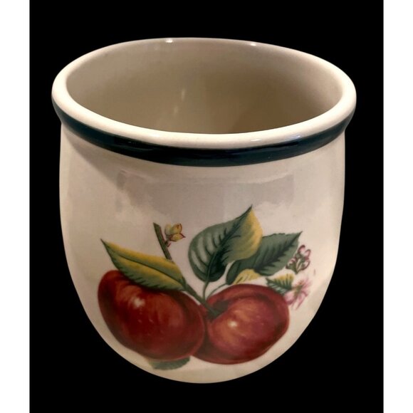 Apple-Themed Ceramic Apple Themed Planter or Small Crock by Casuals China Pearl - Picture 1 of 9